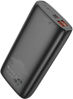 Мобильный аккумулятор Hoco J122A Respect 20000mAh QC/PD 22.5W 3A USB-A/USB-C черный - купить недорого с доставкой в интернет-магазине