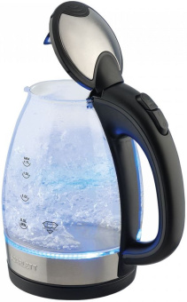 Чайник электрический Scarlett SC-EK27G91 1.7л. черный корпус: стекло/пластик (EK27G91) - купить недорого с доставкой в интернет-магазине