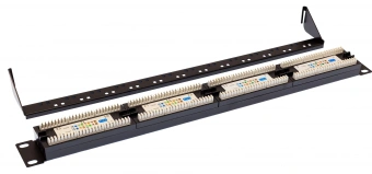 Патч-панель Suprlan 10-0403 19" 1U 24xRJ45 кат.5E UTP - купить недорого с доставкой в интернет-магазине