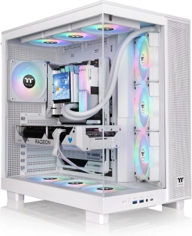 Корпус Thermaltake View 380 XL TG ARGB белый без БП E-ATX 2x120mm 2xUSB3.0 1xUSB3.1 audio bott PSU - купить недорого с доставкой в интернет-магазине