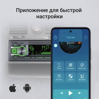 Автомагнитола Digma MCP-515 1DIN 4x45Вт v5.0 USB 2.0 AUX 4 ПДУ - купить недорого с доставкой в интернет-магазине