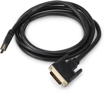 Кабель аудио-видео Buro HDMI (m)/DVI-D (Dual Link) (m) 1.8м. позолоч.конт. черный (BHP RET HDMI_DVI18) - купить недорого с доставкой в интернет-магазине