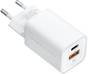 Сетевое зар./устр. Digma Pro DPW6C 65W 3.25A (PD+QC) USB-C/USB-A универсальное белый (DPW6С6GX11WH) - купить недорого с доставкой в интернет-магазине