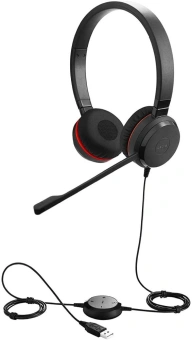 Наушники с микрофоном Jabra Evolve 30 II MS черный 1.2м накладные USB оголовье (5399-823-309) - купить недорого с доставкой в интернет-магазине