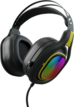 Наушники с микрофоном GMNG HS-L630G черный/желтый 2.2м мониторные оголовье (1533561) - купить недорого с доставкой в интернет-магазине