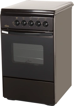 Плита Газовая Flama RG 2401 B коричневый (металлическая крышка) реш.сталь - купить недорого с доставкой в интернет-магазине