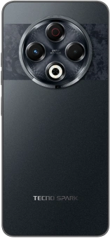 Смартфон Tecno Spark 30 256Gb 8Gb черный моноблок 3G 4G 2Sim 6.78" 1080x2436 Android 14 64Mpix 802.11 a/b/g/n/ac NFC GPS GSM900/1800 GSM1900 Protect FM A-GPS microSD max1024Gb - купить недорого с доставкой в интернет-магазине