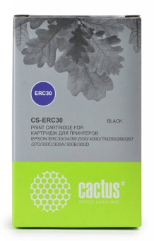 Картридж матричный Cactus CS-ERC30 черный для Epson ERC 30/34/38/TM-U220 - купить недорого с доставкой в интернет-магазине