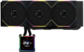 Система водяного охлаждения Lian-Li HydroShift II LCD-S 360TL ARGB Soc-AM5/AM4/1700/1851 черный 4-pin 33dB Al+Cu LCD Ret (G89.GHS2LCDS36TB.R0) - купить недорого с доставкой в интернет-магазине