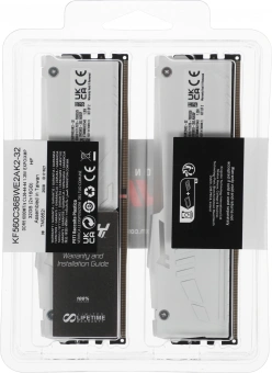 Память DDR5 2x16GB 6000MHz Kingston KF560C36BWE2AK2-32 Fury Beast White Expo RGB RTL PC5-48000 CL36 DIMM 288-pin 1.35В kit single rank с радиатором Ret - купить недорого с доставкой в интернет-магазине