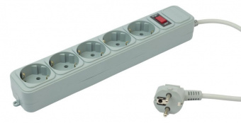 Сетевой фильтр PC Pet AP01006-5-G 5м (5 розеток) серый (пакет ПЭ) - купить недорого с доставкой в интернет-магазине