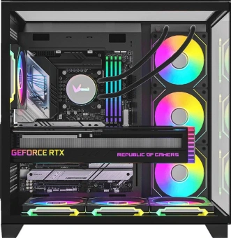 Корпус Formula Crystal Z9 черный без БП ATX 2xUSB3.0 1xUSB3.1 audio bott PSU - купить недорого с доставкой в интернет-магазине