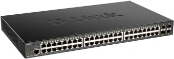 Коммутатор D-Link DGS-1250-52XMP/RU/A1A (L2+) 48x1Гбит/с 4SFP+ 48PoE 370W управляемый - купить недорого с доставкой в интернет-магазине