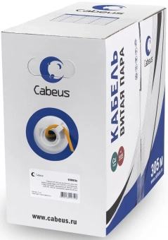 Кабель информационный Cabeus UTP-4P-Cat.6-SOLID-LSZH кат.6 U/UTP LSZH внутренний 305м оранжевый - купить недорого с доставкой в интернет-магазине
