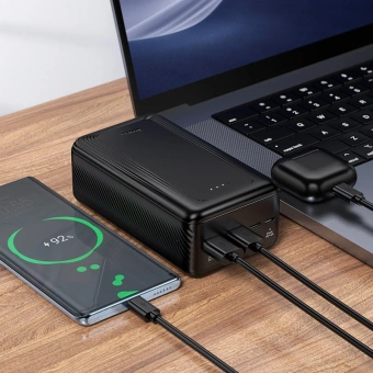 Мобильный аккумулятор Hoco J165B Honey 30000mAh 3A черный (66336) - купить недорого с доставкой в интернет-магазине