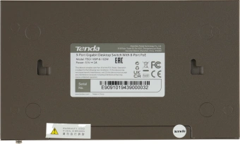 Коммутатор Tenda TEG1109P-8-102W (L2) 9x1Гбит/с 8PoE 92W неуправляемый - купить недорого с доставкой в интернет-магазине