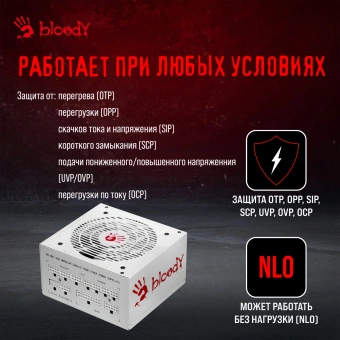 Блок питания Bloody ATX 750W BD-PS750G 80+ gold (20+4pin) APFC 120mm fan 6xSATA Cab Manag RTL - купить недорого с доставкой в интернет-магазине