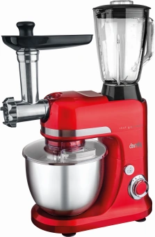 Кухонная машина Domfy DSC-KM502 планетар.вращ. 2000Вт красный - купить недорого с доставкой в интернет-магазине