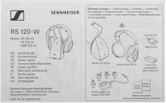 Наушники накладные Sennheiser RS 120-W черный беспроводные bluetooth в ушной раковине (700171 RS 120-W) - купить недорого с доставкой в интернет-магазине