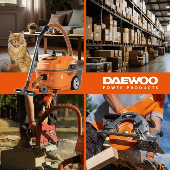 Строительный пылесос Daewoo DAVC 2516S 1600Вт (уборка: сухая/сбор воды/выдув) оранжевый - купить недорого с доставкой в интернет-магазине
