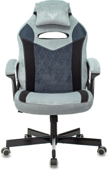 Кресло игровое Zombie VIKING 6 KNIGHT Fabric голубой с подголов. крестов. металл - купить недорого с доставкой в интернет-магазине