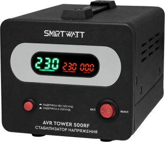 Стабилизатор напряжения Smartwatt AVR Tower 500RF 500ВА черный - купить недорого с доставкой в интернет-магазине