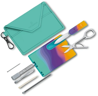 Швейцарская карта Victorinox Swiss Card Classic Sydney Style (0.7100.E222) бирюзовый коробка подарочная - купить недорого с доставкой в интернет-магазине