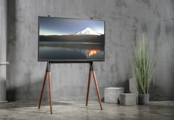 Подставка для телевизора Cactus CS-ST1247BKWN черный/орех 49"-70" макс.40кг напольный - купить недорого с доставкой в интернет-магазине