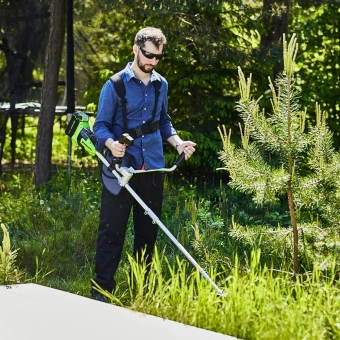 Триммер электрический Greenworks GD40BCB аккум. разбор.штан. реж.эл.:леска/нож - купить недорого с доставкой в интернет-магазине