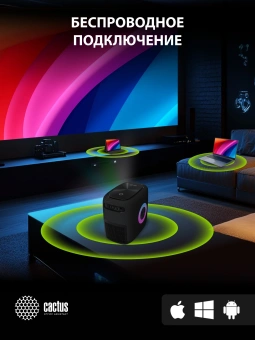 Проектор Cactus CS-PRH.01B.WUXGA-A 2LCD 1400Lm ANSI (1920x1080) 4000:1 ресурс лампы:50000часов 2xUSB typeA 2xHDMI 4кг - купить недорого с доставкой в интернет-магазине