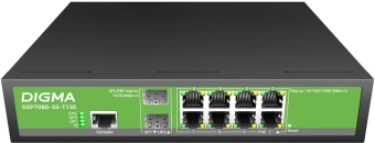 Коммутатор Digma DSP708G-2S-T135 (L2+) 8x1Гбит/с 2SFP 8PoE 8PoE+ 135W управляемый - купить недорого с доставкой в интернет-магазине