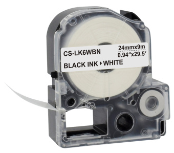 Картридж ленточный Cactus CS-LK6WBN LK-6WBN черный на белом 24x9 для Epson LW700/LW600P/LW1000P/Z700/Z900 - купить недорого с доставкой в интернет-магазине