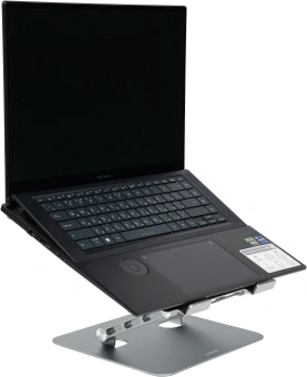 Подставка для ноутбука Digma D-NS100 17" 240x220x50мм 608г алюминий серый - купить недорого с доставкой в интернет-магазине
