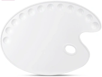 Палитра для смешивания красок Deli 68300 эллипс 400x290мм пластик - купить недорого с доставкой в интернет-магазине