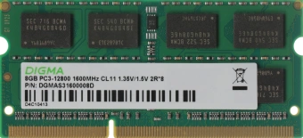Память DDR3 8GB 1600MHz Digma DGMAS31600008D RTL PC3-12800 CL11 SO-DIMM 204-pin 1.35В dual rank Ret - купить недорого с доставкой в интернет-магазине