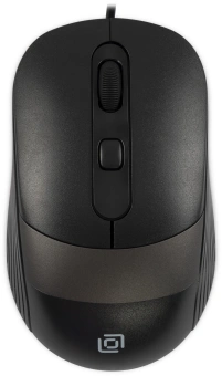 Мышь Оклик 310M черный/серый оптическая 2400dpi USB для ноутбука 4but (1869096) - купить недорого с доставкой в интернет-магазине