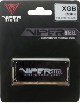 Память DDR4 32GB 2666MHz Patriot PVS432G266C8S Viper Steel RTL PC4-21300 CL18 SO-DIMM 260-pin 1.2В single rank Ret - купить недорого с доставкой в интернет-магазине