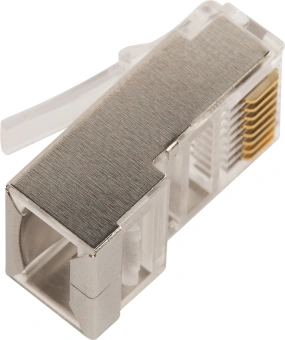 Коннектор Lanmaster (LAN-EZ45-8P8C/S5E-100) STP кат.5E RJ45 серебристый (упак.:100шт) - купить недорого с доставкой в интернет-магазине