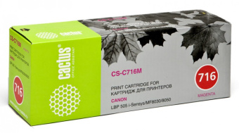 Картридж лазерный Cactus CS-C716M 716 M пурпурный (1500стр.) для Canon i-Sensys MF8030/MF8030cn/MF8050/LBP 5050 - купить недорого с доставкой в интернет-магазине