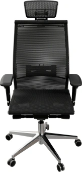 Кресло Метта Samurai S-3 черный сиденье черный сетка с подголов. крестов. металл хром - купить недорого с доставкой в интернет-магазине