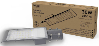 Светильник консольный Gauss 629534330 30Вт ламп.:30шт светодиод.лампа черный - купить недорого с доставкой в интернет-магазине