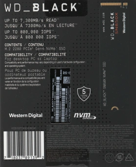 Накопитель SSD WD PCIe 4.0 x4 1TB WDS100T2X0E Black SN850X M.2 2280 - купить недорого с доставкой в интернет-магазине