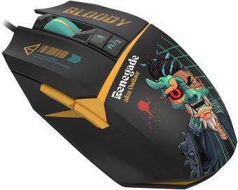Мышь A4Tech Bloody W63 Max Renegade черный/рисунок оптическая 12000dpi USB (W63 MAX) - купить недорого с доставкой в интернет-магазине