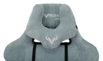 Кресло игровое Zombie VIKING KNIGHT Fabric серо-голубой Light-28 с подголов. крестов. металл - купить недорого с доставкой в интернет-магазине