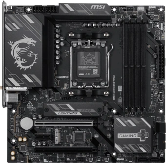 Материнская плата MSI B850M GAMING PRO WIFI6E Socket AM5 AMD B850 4xDDR5 mATX AC`97 8ch(7.1) 2.5Gg RAID+HDMI+DP - купить недорого с доставкой в интернет-магазине