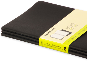 Блокнот Moleskine CAHIER JOURNAL QP318 Large 130х210мм обложка картон 80стр. нелинованный черный (3шт) - купить недорого с доставкой в интернет-магазине