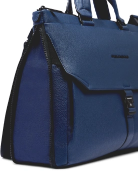 Деловая сумка Piquadro Than CA4021S135/BLU с отделением для ноутбука синий натур.кожа - купить недорого с доставкой в интернет-магазине