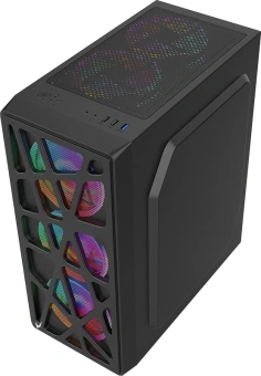 Корпус Formula Mana AR V2 черный без БП ATX 4x120mm 2xUSB2.0 1xUSB3.0 audio bott PSU - купить недорого с доставкой в интернет-магазине