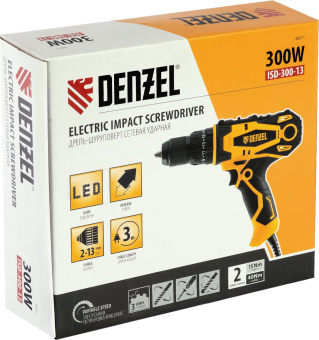 Дрель-шуруповерт Denzel ISD-300-13 патрон:быстрозажимной (26211) - купить недорого с доставкой в интернет-магазине