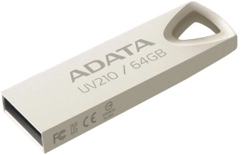 Флеш Диск A-Data 64GB UV210 AUV210-64G-RGD USB2.0 золотистый - купить недорого с доставкой в интернет-магазине